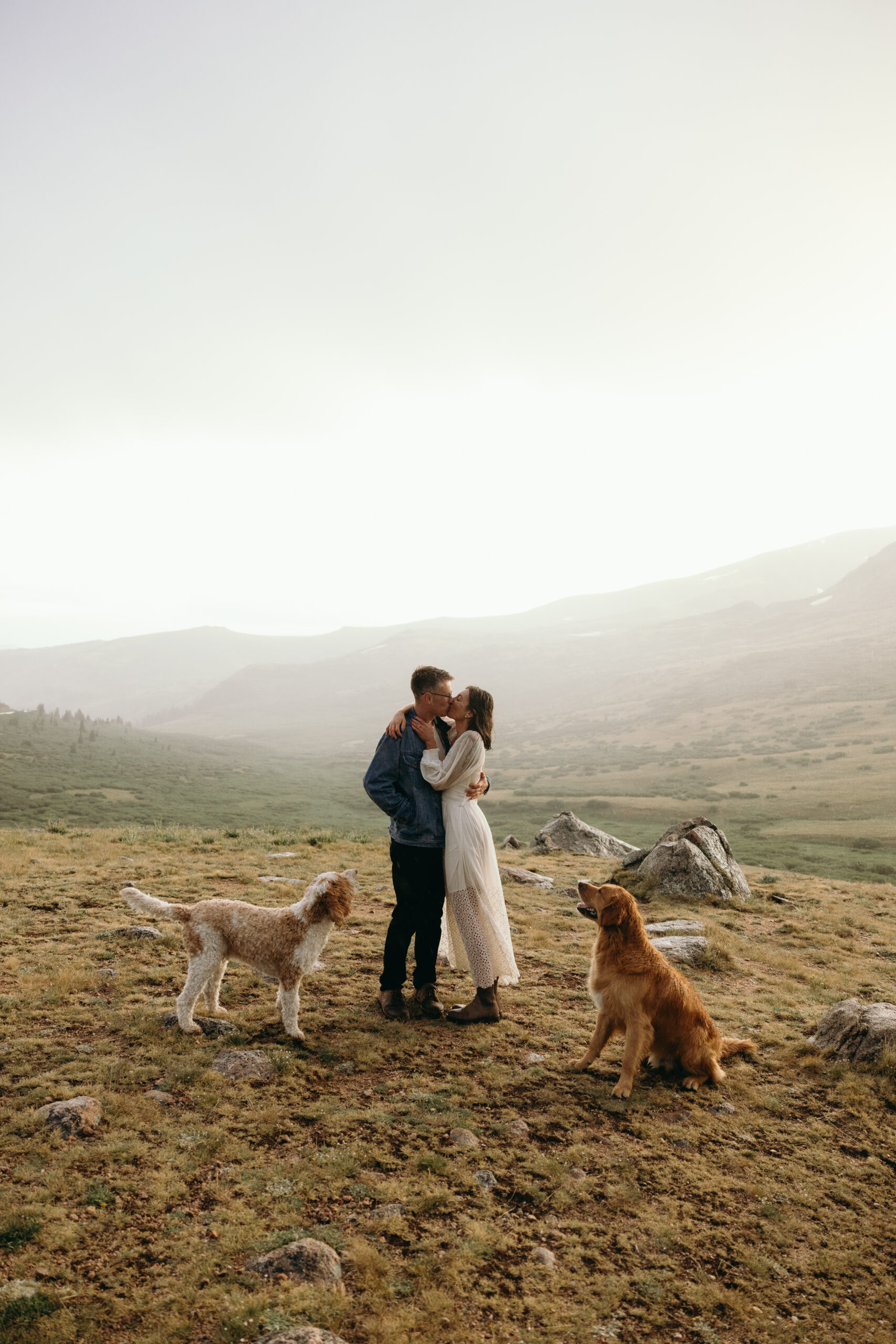 foggy colorado mountain elopement